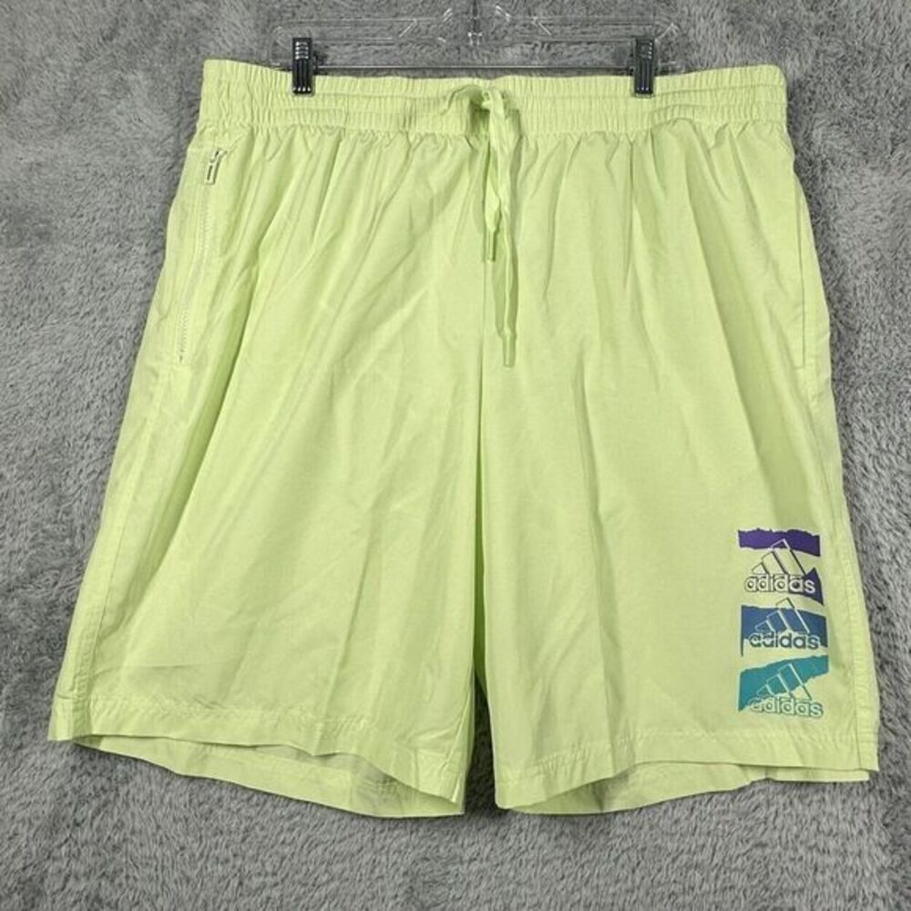 Adidas Shorts Mens Size 2XL Almost Lime‎ Multi Sport Athletic Short